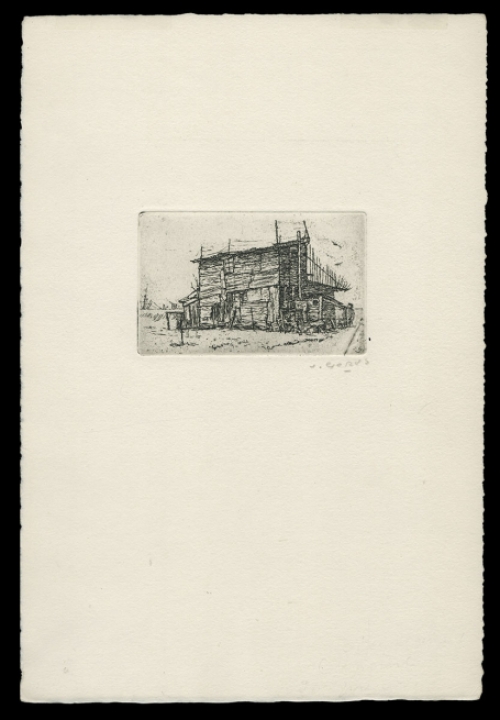 Kleine ets van de Belgische kunstenaar J. Gorus kopen