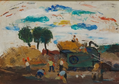 Expressionistisch kunstwerkje van de Antwerpse kunstenaar Jack Godderis