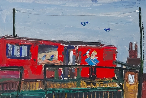 Expressionistisch kunstwerk van de Antwerpse kunstenaar Jack Godderis