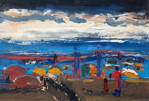 Expressionistisch kunstwerk van de Antwerpse kunstenaar Jack Godderis