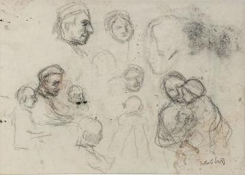 Schetsblad van de Belgische kunstenaar Jacob Smits