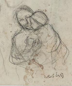 J. Smits met een schetsblad