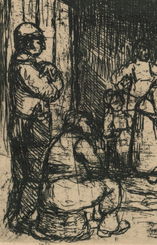 Originele gesigneerde ets van J. Smits kopen