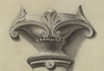 Nederlandse kunstenaar J. Storm met een tekening uit 1889