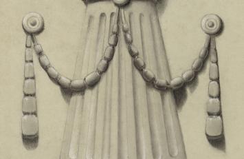 Ontwerptekening triomfpilaar 1889