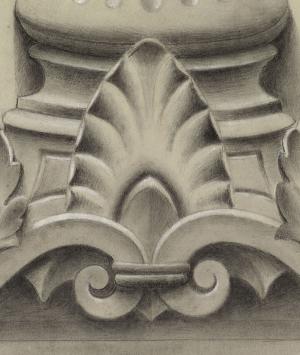 Ontwerptekening triomfpilaar 1889