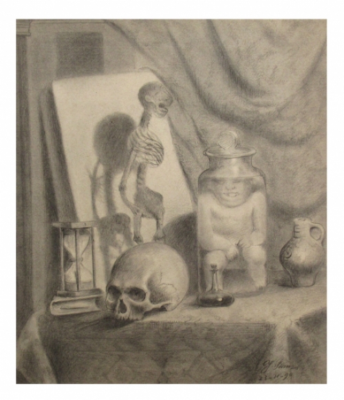 Potloodtekening van de Nederlandse kunstenaar Jacobus Storm