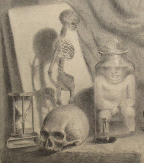 Tekening van Nederlandse kunstenaar Jacobus Storm uit 1890