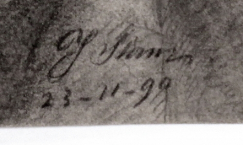 Originele potloodtekening van Jacobus Storm