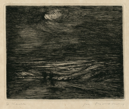 Belgische etser Jacques Boonen met een donkere ets