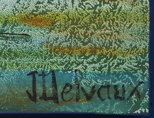 Expressief expressionistisch schilderij van J. Delvaux