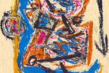 Gelimiteerde litho uit 1989 van Jacques Doucet