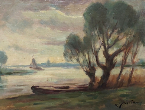 Zicht op de Schelde van de Belgische kunstenaar Jacques Maes