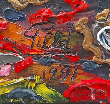 Kunstwerk met olieverf van Jacques Pille