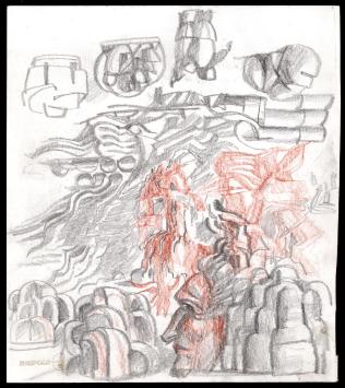 Houtskooltekeningen van de Belgische kunstenaar Jan Alfons Keustermans