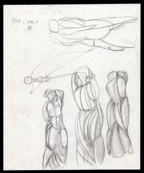 Schetsen van de Belgische kunstenaar Jan Alfons Keustermans