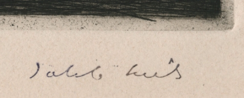 Jakob Smits met een gesigneerde ets