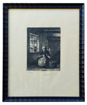 Ets Vrouw aan het venster van Jacob Smits kopen