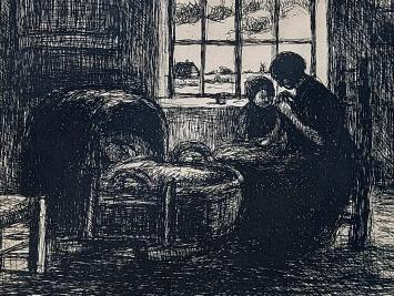 Ets van J. Smits, vrouw bij de wieg II