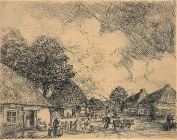 Grote ets van de Belgische kunstenaar Jacob Smits