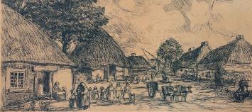 Etsen van de Belgische kunstenaars