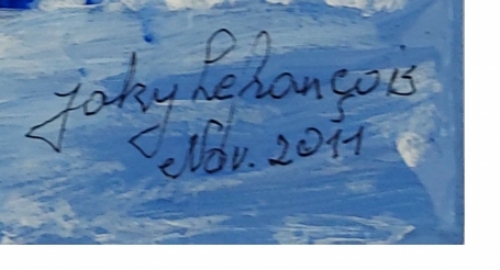 Schilderijtje uit 2012 van de Belgische schilderes Jaky Lefrançois