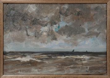 Een schilderij op canvas van de kunstschilder Armand Jamar