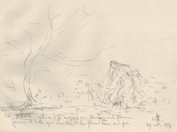 Schets van de kunstenaar Armand Jamar