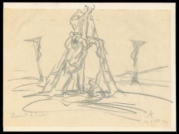 Kunstwerkje op papier uit 1939 van A. Jamar