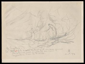 Kunstwerkje op papier uit 1939 van A. Jamar