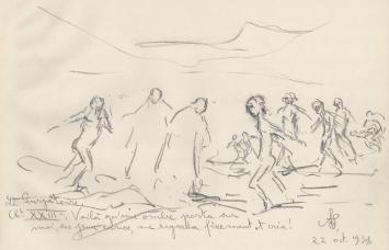 Schets van de kunstenaar Armand Jamar