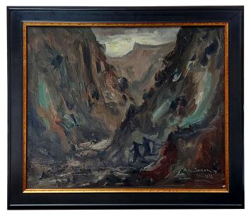 Olieverfschilderij van de Belgische schilder Armand Jamar
