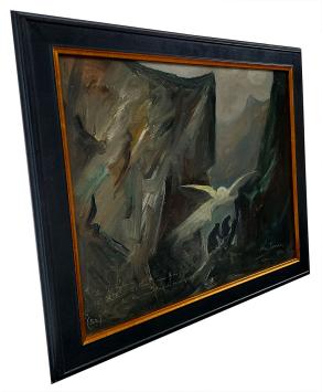 Le Purgatoire, Chtr XIX L’Ange … – Oil on canvas on board (marouflé) – Armand Jamar – 1939