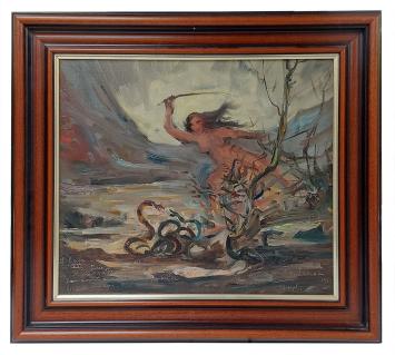 Olieverfschilderij van de Belgische kunstenaar Armand Jamar