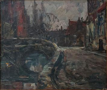 Schilderij van A. Jamar kopen, Vlamingbrug