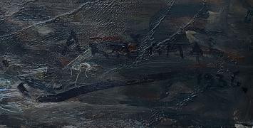 Kunstwerkje van A. Jamar in een kader vervat