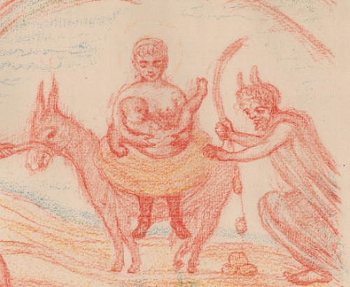 Gekleurde ets van James Ensor uit Scènes de la vie du Christ