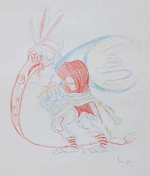 Litho uit 1929 van James Ensor uit \