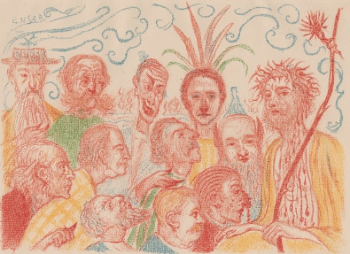 Litho uit 1921 van James Ensor uit Scènes de la vie du Christ