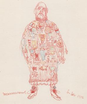 Litho van James Ensor uit 1929,  11. Murmuramis