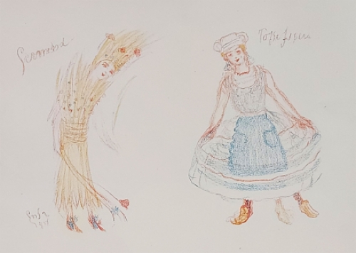 Litho uit 1929 van James Ensor uit \