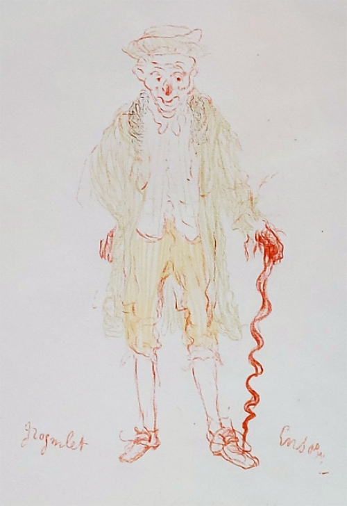 Litho uit 1929 van James Ensor uit \