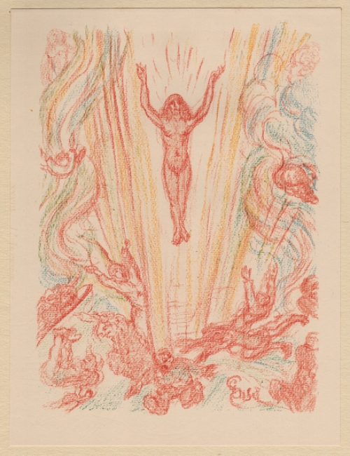 Litho uit 1921 van James Ensor uit Scènes de la vie du Christ