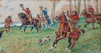 Liebig Chromo  Valkenjacht