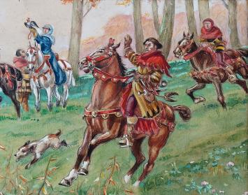 Aquarel van de Belgische kunstenaar James Thiriar