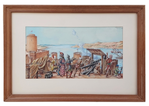 James Thiriar met een aquarel