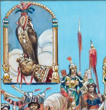 Gouache van de Belgische kunstenaar James Thiriar