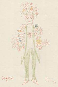 Litho van James Ensor uit 1929, 9. Corylopsis