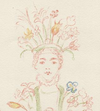 Kunstwerkje op papier van James Ensor