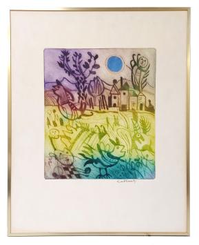 Gesigneerde ets van Jan Cobbaert